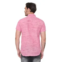 Latest Chikan Men's Cotton Textured Half Sleeves Shirt-thumb3