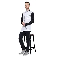 Latest Chikan Men's Cotton Slim Fit Paipin Design Contrast Sleeves Shirt - Casual Wear-thumb1