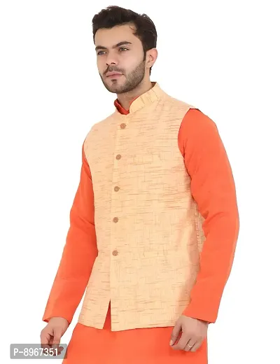 Latest Chikan Men's Textured Nehru Jacket-thumb3