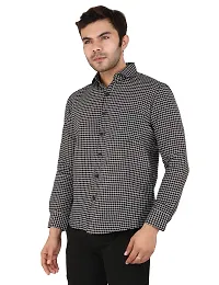 Latest Chikan Men's Checked Regular Fit Full Sleeve Cotton Formal Shirt-thumb2
