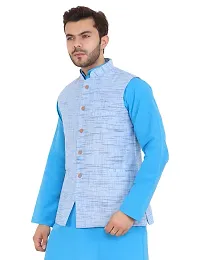 Latest Chikan Men's Textured Nehru Jacket-thumb2