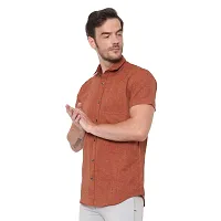 Latest Chikan Men's Cotton Textured Half Sleeves Shirt-thumb1