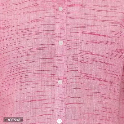 Latest Chikan Men's Cotton Textured Half Sleeves Shirt-thumb5