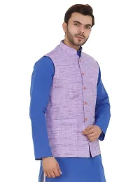 Latest Chikan Men's Textured Nehru Jacket-thumb3