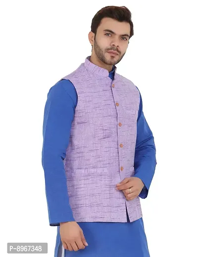 Latest Chikan Men's Textured Nehru Jacket-thumb4