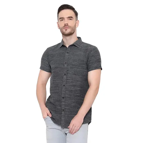 Latest Chikan Men's Self Design Half Sleeves Shirt