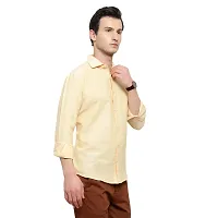 Latest Chikan Men's Solid Regular Fit Full Sleeve Cotton Casual/Formal Shirt-thumb3