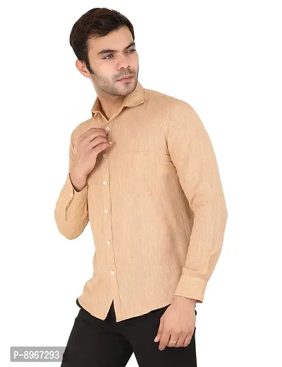 Latest Chikan Men's Textured Regular Fit Full Sleeve Cotton Casual/Formal Shirt-thumb5