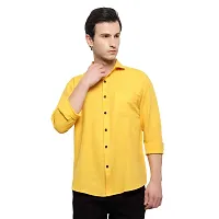 Latest Chikan Men's Solid Regular Fit Full Sleeve Cotton Casual/Formal Shirt-thumb1