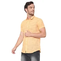 Latest Chikan Men's Cotton Textured Half Sleeves Shirt-thumb1