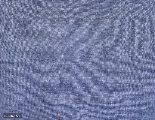 Latest Chikan Unisex Unstitched 3 Meter 44 Panna Fabric for Long and Short Kurta, Shirt, Top, Kurti (Blue, Free Size)-thumb3