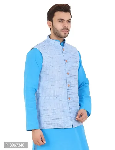 Latest Chikan Men's Textured Nehru Jacket-thumb2