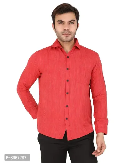 Latest Chikan Men's Textured Regular Fit Full Sleeve Cotton Casual/Formal Shirt-thumb0