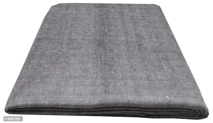 Latest Chikan Unisex Unstitched 3 Meter 44 Panna Fabric for Long and Short Kurta, Shirt, Top, Kurti (Grey, Free Size)-thumb2