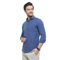 Latest Chikan Men's Striped Regular Fit Full Sleeve Cotton Casual Shirt-thumb2