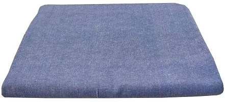 Latest Chikan Unisex Unstitched 3 Meter 44 Panna Fabric for Long and Short Kurta, Shirt, Top, Kurti (Blue, Free Size)