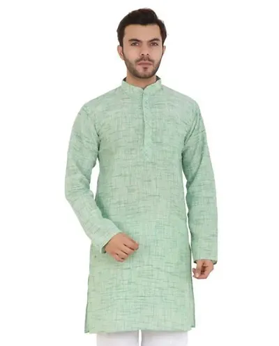 LatestPlus Men's Solid Blend Ethnic Wear Regular Full Sleeve Kurta