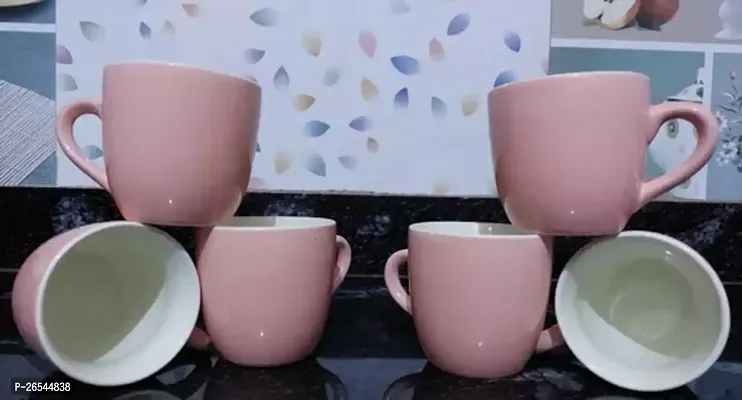 Classic Ceramic Tea-Coffee Cups Set Of 6-thumb0