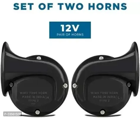 TOVOTA Horn For Universal For Bike Universal For Car Universal for Bus Universal for Trucks Cruiser Pack Of 2