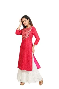 Purvi Women's Cotton Gota Work Kurta And Zari Embroidered Sharara Set (RED, 2X-Lrage)-thumb2