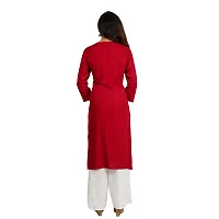 Purvi Women's Rayon Emberoidered Kurta And Zari Work Palazzo Set (MAROON-S)-thumb4