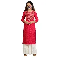 Purvi Women's Cotton Gota Work Kurta And Zari Embroidered Sharara Set (RED, 2X-Lrage)-thumb1