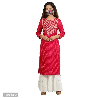 Purvi Women's Cotton Gota Work Kurta And Zari Embroidered Sharara Set (RED, 2X-Lrage)-thumb2