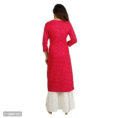 Purvi Women's Cotton Gota Work Kurta And Zari Embroidered Sharara Set (RED, Large)-thumb5