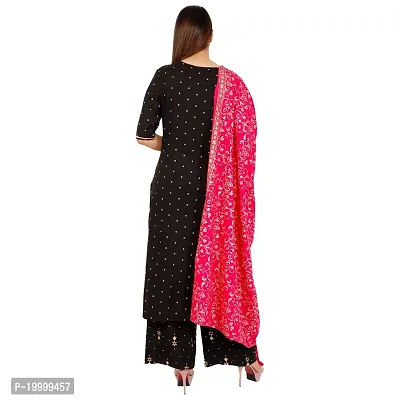 PURVI Women's Rayon Kurta Palazzo Set (SFT-1907-BLACK-S_Black_Small)-thumb5