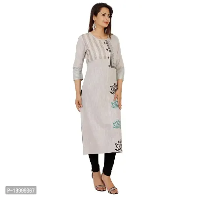 PURVI Women's Cotton Asymmetric Tunic Kurta (SFT-1936-GREY-2XL_Grey_2XL)-thumb2