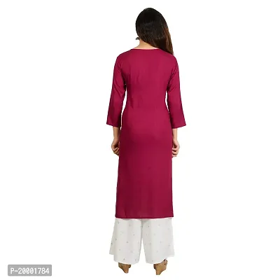 Purvi Women's Rayon Emberoidered Kurta And Zari Work Palazzo Set (PURPLE-2XL)-thumb5