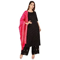 PURVI Women's Rayon Kurta Palazzo Set (SFT-1907-BLACK-2XL_Black_XX-Large)-thumb1