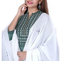 Purvi Womens Rayon Embroidred Kurta And Pant With Dupatta Set (Green-L)-thumb4