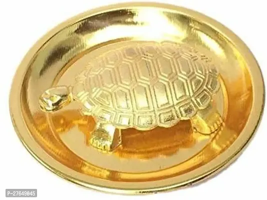 Brass Turtle with Copper Plate Decorative Showpiecenbsp;-thumb0