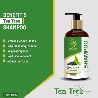 Aalman Professional Tea Tree Anti Dandruff Shampoo For Dandruff, Hair Fall And Itchy Scalp- Pack Of 2-thumb2