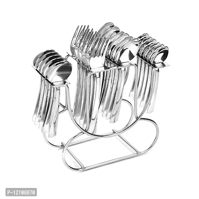 Empty Cutlery Holder Case  (Silver Holds 24 Pieces)-thumb0