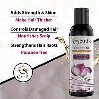 Getnik Onion Hair Oil for Hair Growth and Hair Fall Control with Black Seed Oil Extracts Onion Oil 100 ml (pack of 1)-thumb2