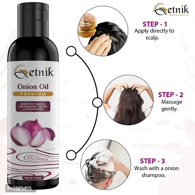 Getnik Onion Hair Oil for Hair Growth and Hair Fall Control with Black Seed Oil Extracts Onion Oil 100 ml (pack of 1)-thumb4