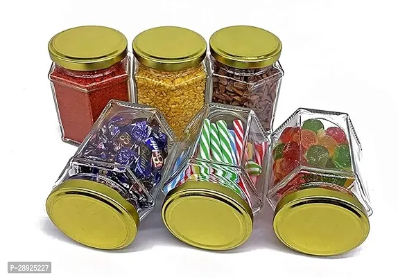 Stylish Solid Transparent Multi Use Jar for Kitchen, Combo, 500ml