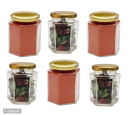 Stylish Solid Transparent Multi Use Jar for Kitchen, 50ml, Combo