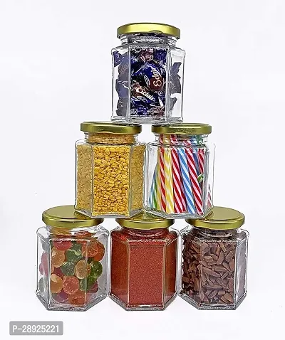 Stylish Solid Transparent Multi Use Jar for Kitchen, Combo, 500ml