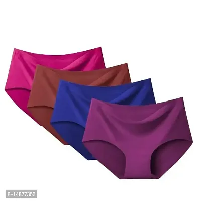 Buy Lenzey Women's Seamless Lycra Cotton Panty Underwear/ Strech Briefs Soft  Underpants Breathable Ladies Panties Pack of 4 (XL) Online In India At  Discounted Prices