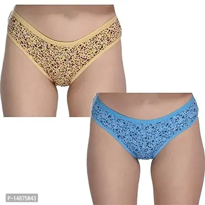 Buy Lenzey Women Hipster Multicolor Cotton Blend Panty (Pack of 2) (L)  Online In India At Discounted Prices