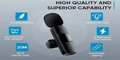 K8 Wireless Plug and Play Type C Caller Mic Supported Android/IOS Microphone-thumb1