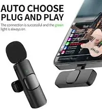 K8 Wireless Plug and Play Type C Caller Mic Supported Android/IOS Microphone-thumb2