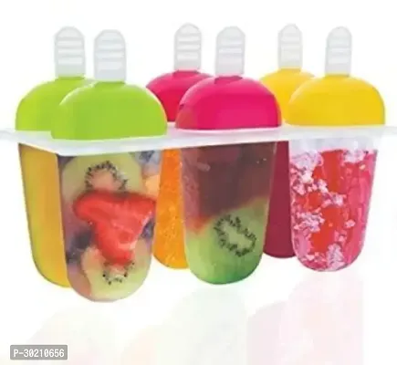 Kulfi Maker Mould Candy Mould Ice Candy Maker Plastic Frozen Ice Cream Mould Tray Of 6-thumb0