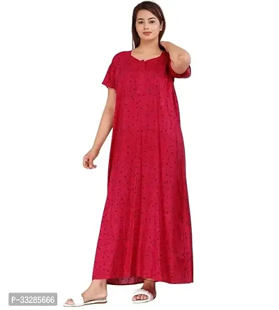 Stylish Cotton Printed Nighty For Women-thumb0