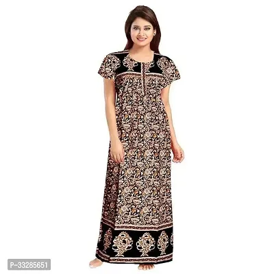 Stylish Cotton Printed Nighty For Women-thumb0