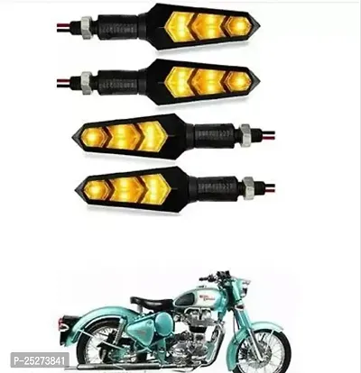 Fkok Side Led Yellow Indicator Light For Royal Enfield Classic 500