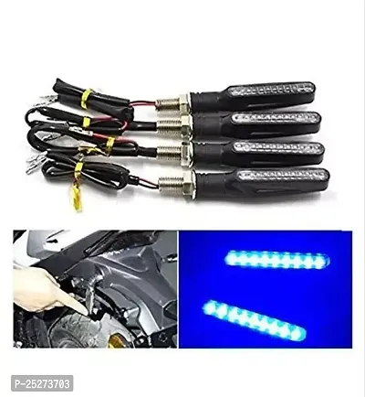 B Rider 4 Pcs D Shaped Bike 9 Led Turn Signal Lights Blinker Front And Rear Side Indicator Light For Bajaj Pulsar As 220